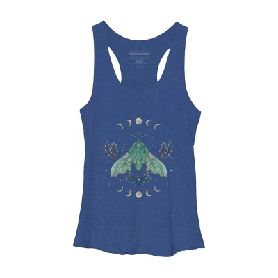 Women's Design By Humans Luna And Moth By EpisodicDrawing Racerback Tank Top 13 Women's Design By Humans Luna And Moth By EpisodicDrawing Racerback Tank Top - Image 11