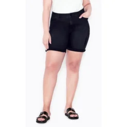 Women's Plus Size Giana Ripped Short - Black | AVENUE 7 Women's Plus Size Giana Ripped Short - Black | AVENUE -Avenue Clothing Shop GUEST e227d174 3180 45eb 983e 22ab5f2fc85e