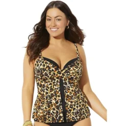 Swimsuits For All Women’s Plus Size Faux Flyaway Underwire Tankini Top -Avenue Clothing Shop GUEST e267d949 7b3c 49d4 a9c7 b66621326da6