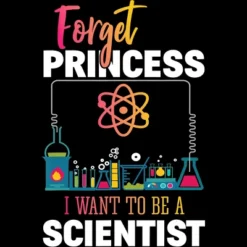 Women's Design By Humans Forget Princess I Want To Be A Scientist By BaoMinh Racerback Tank Top