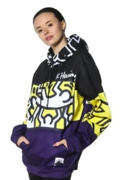 Members Only - Women's Keith Haring X Members Only Hoodie Oversized Jacket - Purple -Avenue Clothing Shop GUEST e39582d7 8efa 430c 84d7 62c0604fcc74
