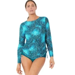 Swimsuits For All Women’s Plus Size Chlorine Resistant Side-Tie Adjustable Long Sleeve Swim Tee 14 Swimsuits For All Women’s Plus Size Chlorine Resistant Side-Tie Adjustable Long Sleeve Swim Tee -Avenue Clothing Shop GUEST e49e534c fe9e 46a4 8860 92cc100d931d
