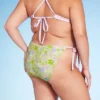 Women's Reversible Side-Tie Extra High Leg Cheeky Bikini Bottom - Wild Fable™ Green Floral Print/Purple Gingham Print -Avenue Clothing Shop GUEST e5348ff3 9c6b 45ac b4f9 a4744f26d0fe