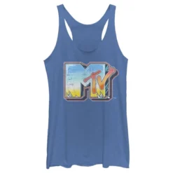 Women's MTV Shimmery Logo Racerback Tank Top -Avenue Clothing Shop GUEST e5d49925 ff2b 4031 a95c 38bdd4e9ce4a