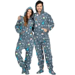Footed Pajamas - Merry Gnomes Adult Hoodie Fleece Onesie -Avenue Clothing Shop GUEST e8ce68d9 da1c 4d9c a4f5 cabbe44730e2