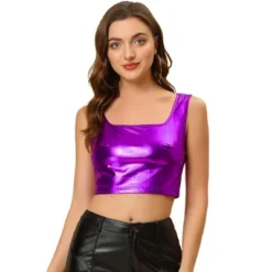 Allegra K Women's U Neck Sleeveless Party Clubwear Shiny Metallic Crop Tank Tops 24 Allegra K Women's U Neck Sleeveless Party Clubwear Shiny Metallic Crop Tank Tops -Avenue Clothing Shop GUEST e9ad90e2 ea43 41db bb2c 6d182615ef96