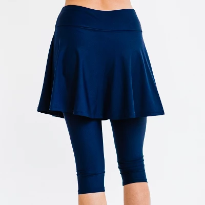 Calypsa Womens -Flared Swim Skort With Capri Leggings 4 Calypsa Womens -Flared Swim Skort With Capri Leggings - Image 2