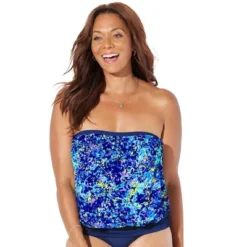 Swimsuits For All Women’s Plus Size Bandeau Blouson Tankini Top 18 Swimsuits For All Women’s Plus Size Bandeau Blouson Tankini Top -Avenue Clothing Shop GUEST e9dfb372 0f01 40ed 9221 abd624ab0173
