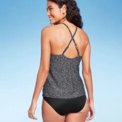 Women's High Neck Tankini Top - Kona Sol⢠Black