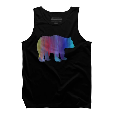 Design By Humans Rainbow Watercolor Artistic Bear By Maryedenoa Tank Top 4 Design By Humans Rainbow Watercolor Artistic Bear By Maryedenoa Tank Top - Image 2