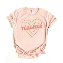 Simply Sage Market Women's Colorful Heart Teacher Short Sleeve Graphic Tee -Avenue Clothing Shop GUEST ec14943b 5bd7 48cb 90f0 80e6f69badc3