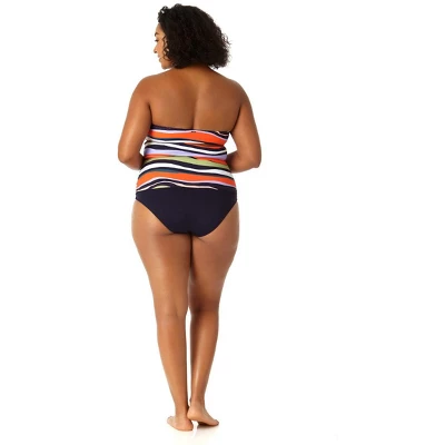 Anne Cole Plus - Women's Twist Front Bandeaukini Swim Top 5 Anne Cole Plus - Women's Twist Front Bandeaukini Swim Top - Image 3