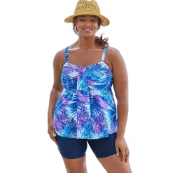 Swim 365 Women’s Plus Size Flyaway Tankini Top With Bust Support -Avenue Clothing Shop GUEST ee4b622a 4b4b 4a57 ba87 1a57f1460eb6