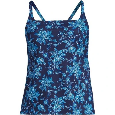 Lands' End Women's Chlorine Resistant Square Neck X-Back Tankini Swimsuit Top 5 Lands' End Women's Chlorine Resistant Square Neck X-Back Tankini Swimsuit Top - Image 3