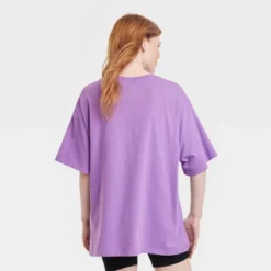 Women's Pink Floyd Short Sleeve Oversized Graphic T-Shirt - Purple