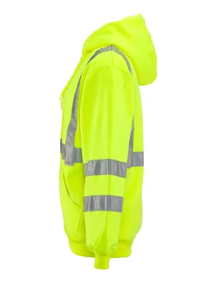 RefrigiWear High Visibility Hi Vis Fleece Hooded Sweatshirt 5 RefrigiWear High Visibility Hi Vis Fleece Hooded Sweatshirt - Image 3