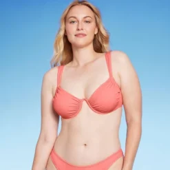 Women's Shirred Cup Continuous Underwire Bikini Top - Shade & Shore™ Pink -Avenue Clothing Shop GUEST f21bbf8e 2bc1 408e 924c c2db7c9dbee6