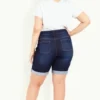 Women's Plus Size Turn Up Cuff Denim Short - Dark Wash | EVANS 1 Women's Plus Size Turn Up Cuff Denim Short - Dark Wash | EVANS -Avenue Clothing Shop GUEST f497d26e 4b73 4b35 9095 9fed0463f901