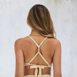 Women's Wrap Back Tie Bikini Top - Cupshe -Avenue Clothing Shop GUEST f50130bf f58e 4aba b286 fd56b0556227