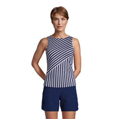 Lands' End Women's High Neck UPF 50 Modest Tankini Top Swimsuit 4 Lands' End Women's High Neck UPF 50 Modest Tankini Top Swimsuit - Image 2