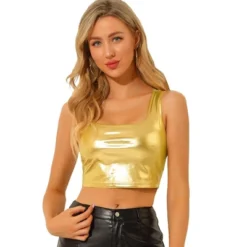 Allegra K Women's U Neck Sleeveless Party Clubwear Shiny Metallic Crop Tank Tops 27 Allegra K Women's U Neck Sleeveless Party Clubwear Shiny Metallic Crop Tank Tops -Avenue Clothing Shop GUEST f8a3ea91 d50a 4d25 a461 506448a6589d