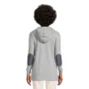 Lands' End Women's Long Sleeve Heavyweight Jersey Button Front Hoodie Tunic