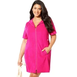 Swimsuits For All Women’s Plus Size Alana Terrycloth Cover Up Hoodie -Avenue Clothing Shop GUEST fb456619 3d03 4ab8 b13c 7e8d4b0c801c