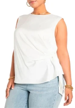 ELOQUII Women’s Plus Size Tie Side Satin Tank -Avenue Clothing Shop GUEST fc4c6dd2 5c85 4fd8 a4f5 a0277b7e7602