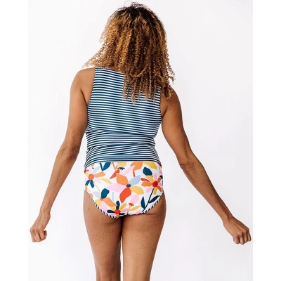 Lime Ricki Women's Indigo Stripe Boat-Neck Tankini Top 4 Lime Ricki Women's Indigo Stripe Boat-Neck Tankini Top - Image 2