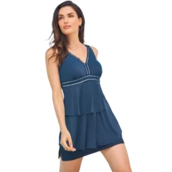 Swim 365 Women’s Plus Size Crochet-Trim Tankini Top -Avenue Clothing Shop GUEST fdd990ae 8eb3 4d3c b279 798e2f22caa0