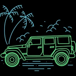 Women's Design By Humans Summer Off-road Trip To The Beach By Donipacoceng Racerback Tank Top